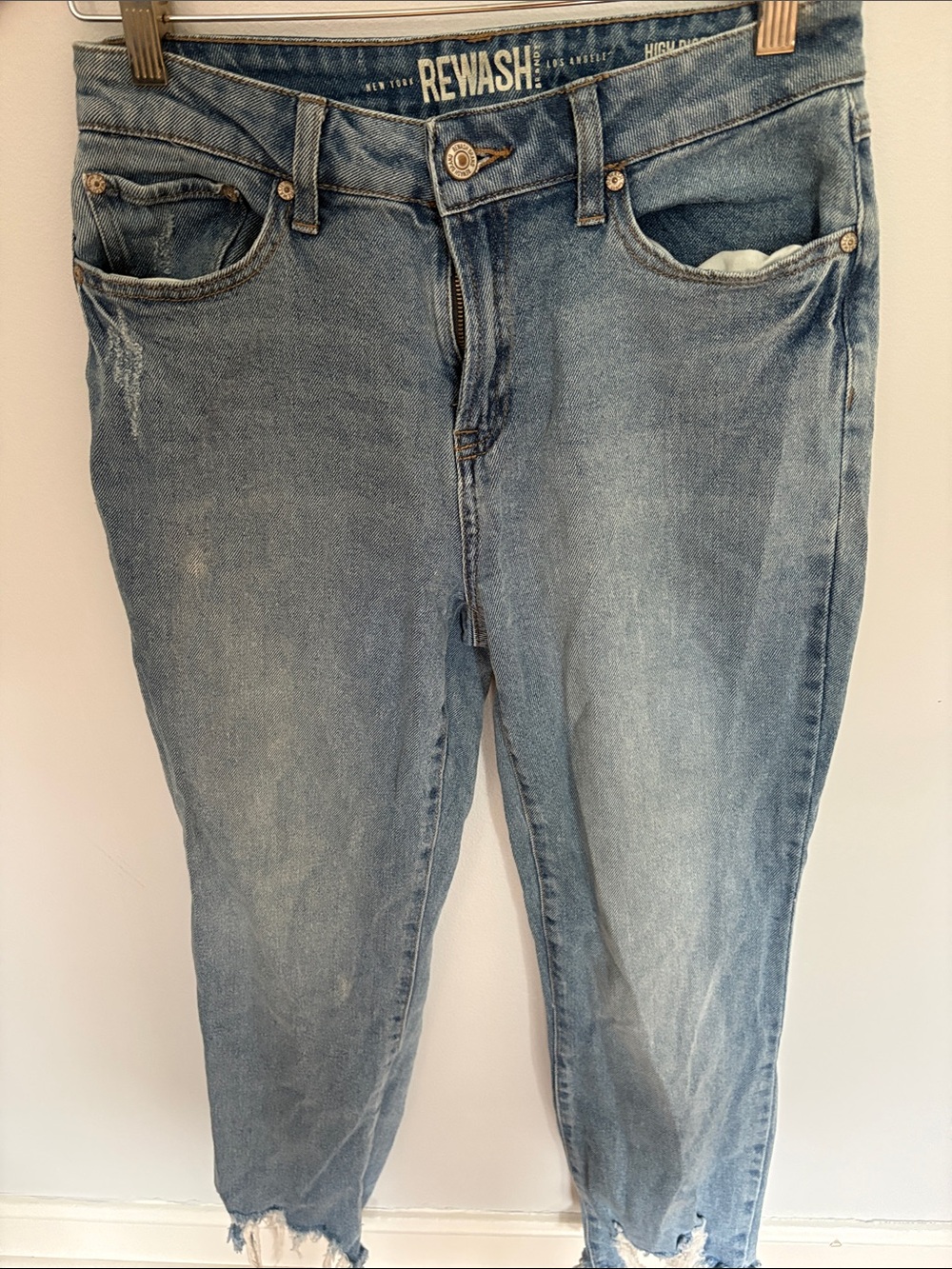 Rewash Relaxed Light Wash Blue Jeans